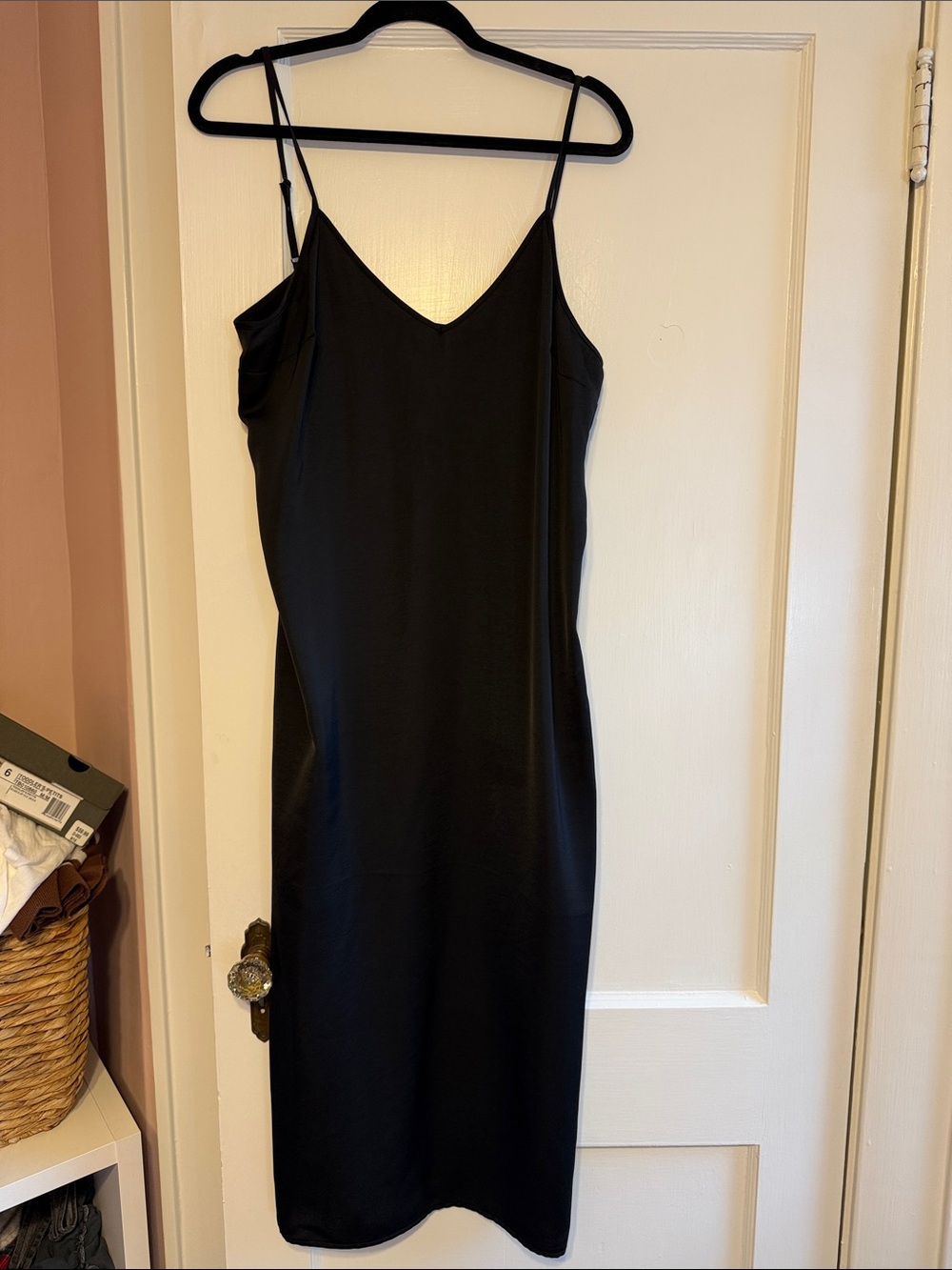 a new day Black Midi Slip Dress